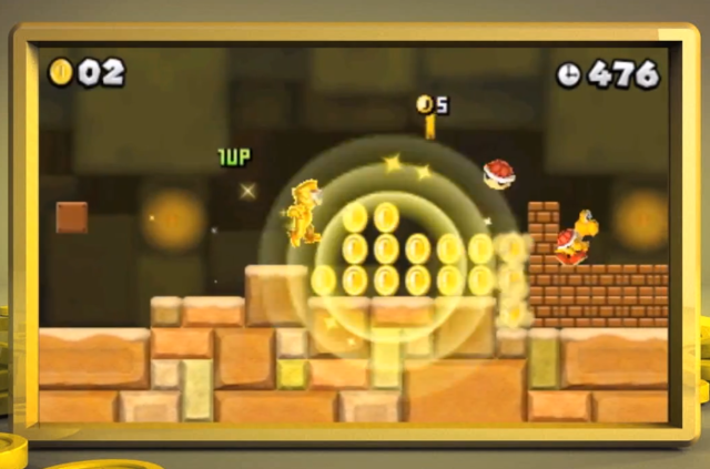 New Super Mario Bros. 2 - Mario makes it rain